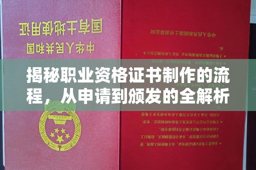 南州揭秘职业资格证书制作的流程，从申请到颁发的全解析