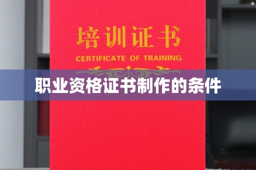 南州职业资格证书制作的条件